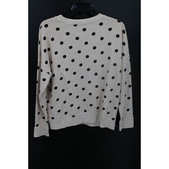 Kate Spade "Deco Dot Bow Sweatshirt" Cream/Black Size S MSRP $168 - Picture 5 of 7
